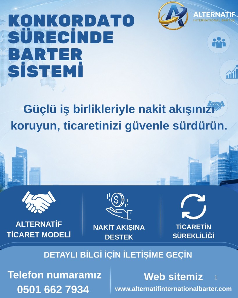 Konkordato sürecinde barter sistemi — Alternatif International Barter