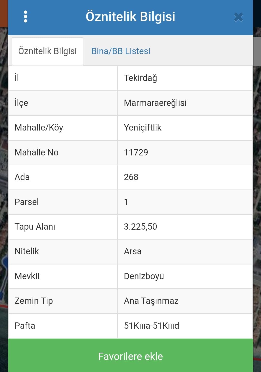 Tekirdağ Marmaraereğlisi – 3225 m2 ticari+ konut imarlı arsa