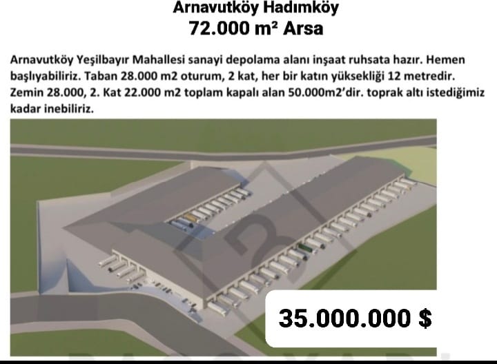 ARNAVUTKÖY HADIMKÖY 72.000 M2 ARSA