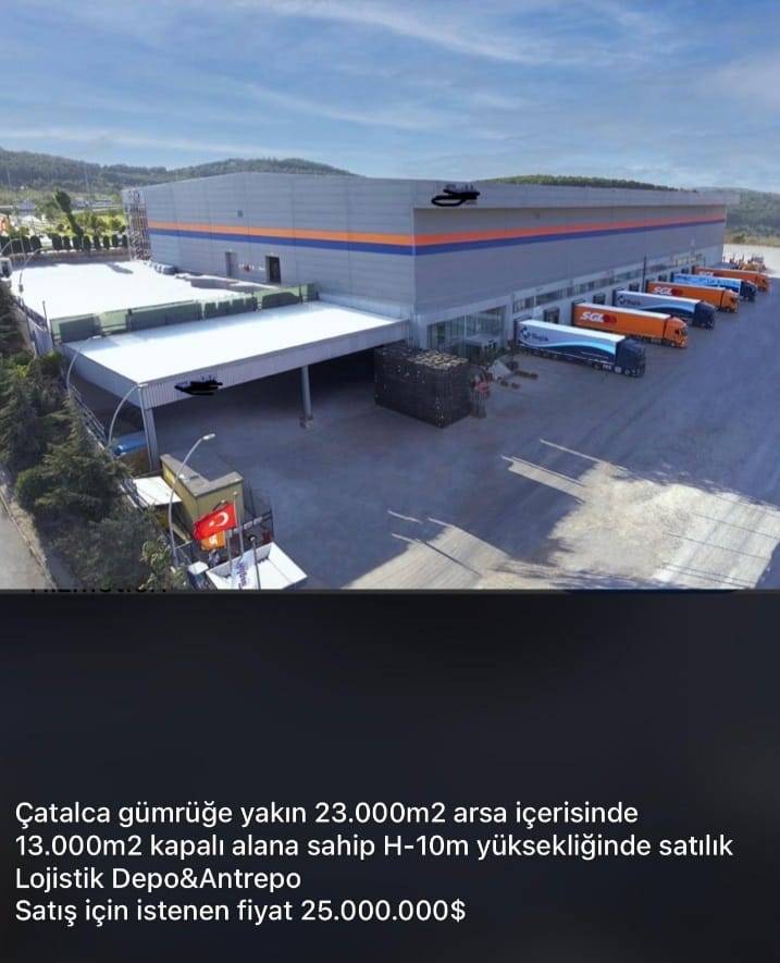 ÇATALCA GÜMRÜĞÜ YAKIN 23.000 M2