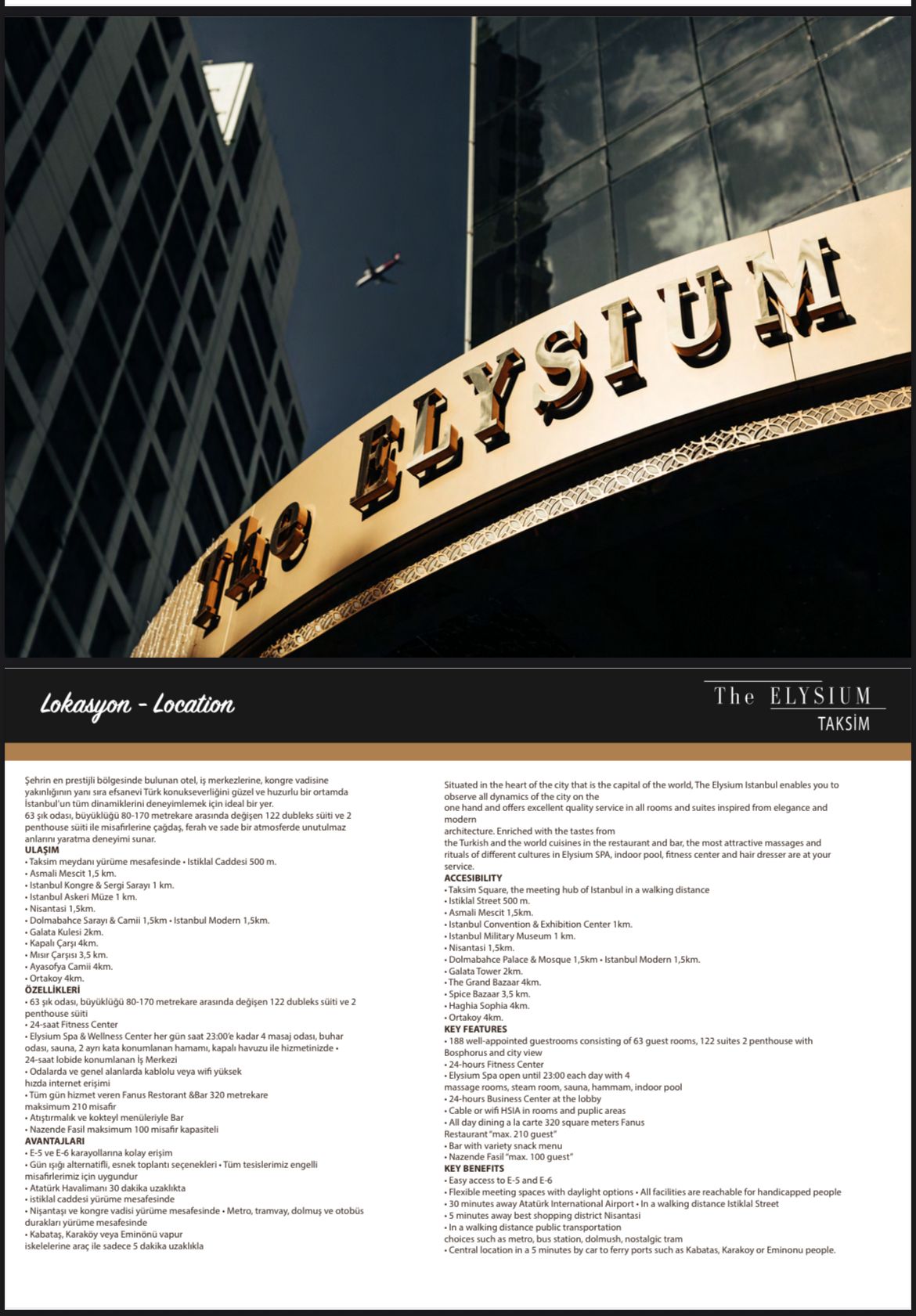 THE ELYSİUM OTEL TAKSİM 140 MİLYON USD