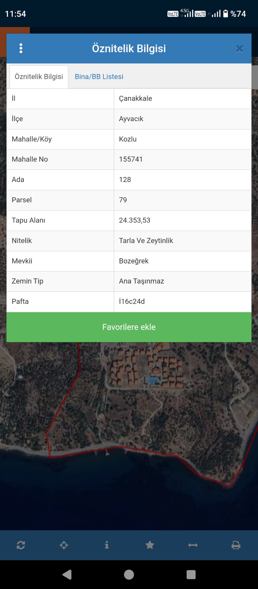 ÇANAKKALE AYVACIK KOZLU TARLA VE ZEYTİNLİK 5M USD