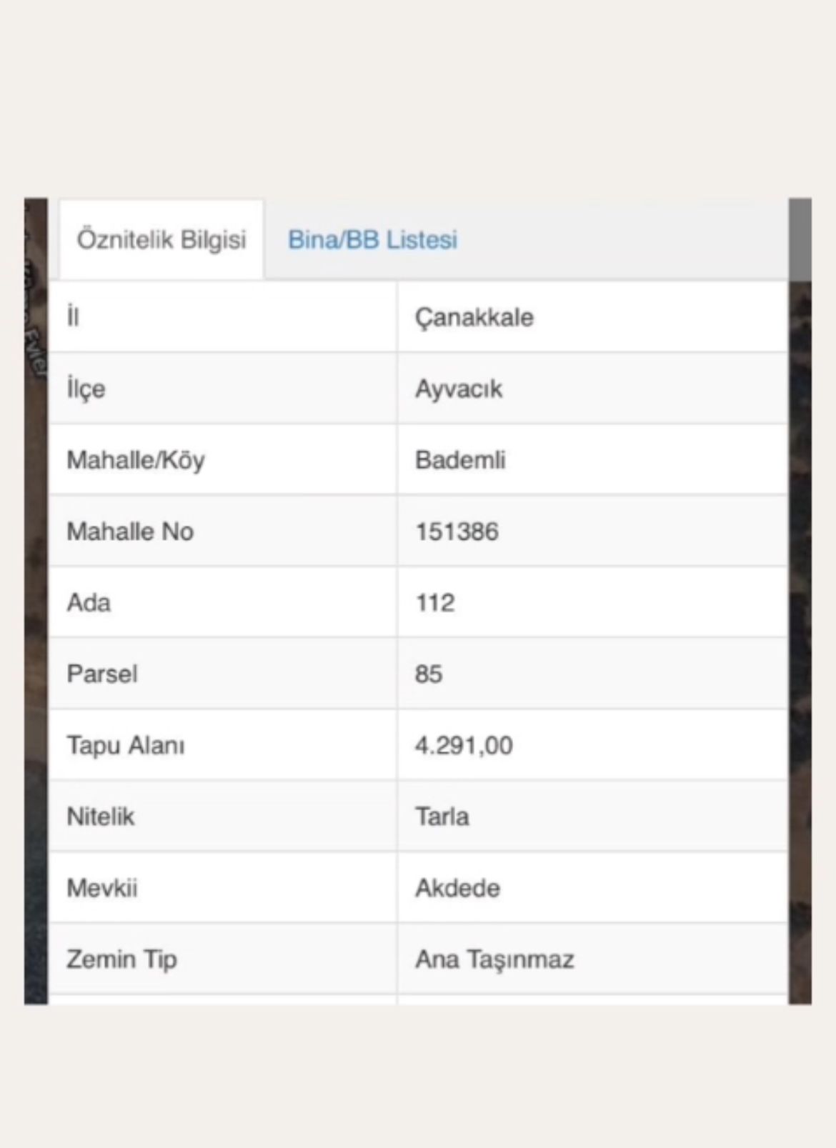 ÇANAKKALE AYVACIK SATILIK ARSA 57M