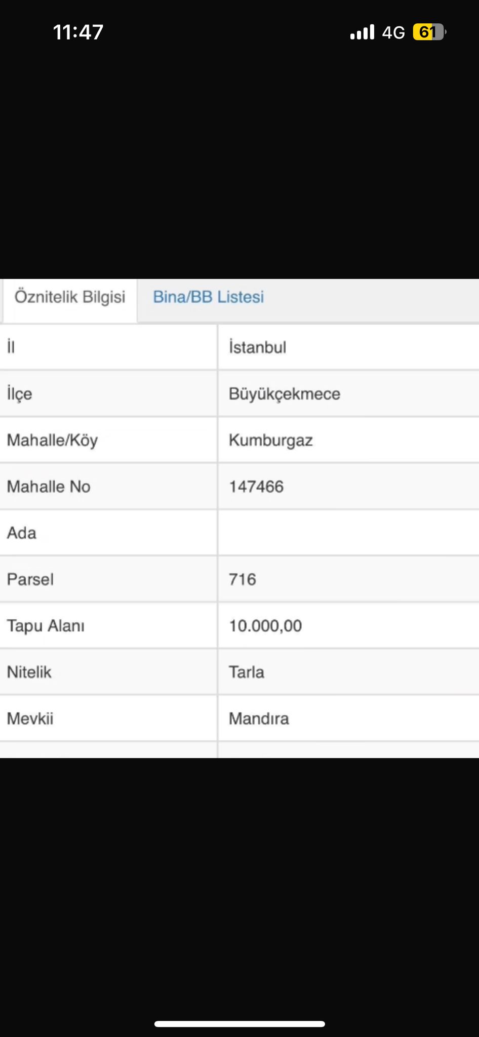 KUMBURGAZ SATILIK TARLA 60M