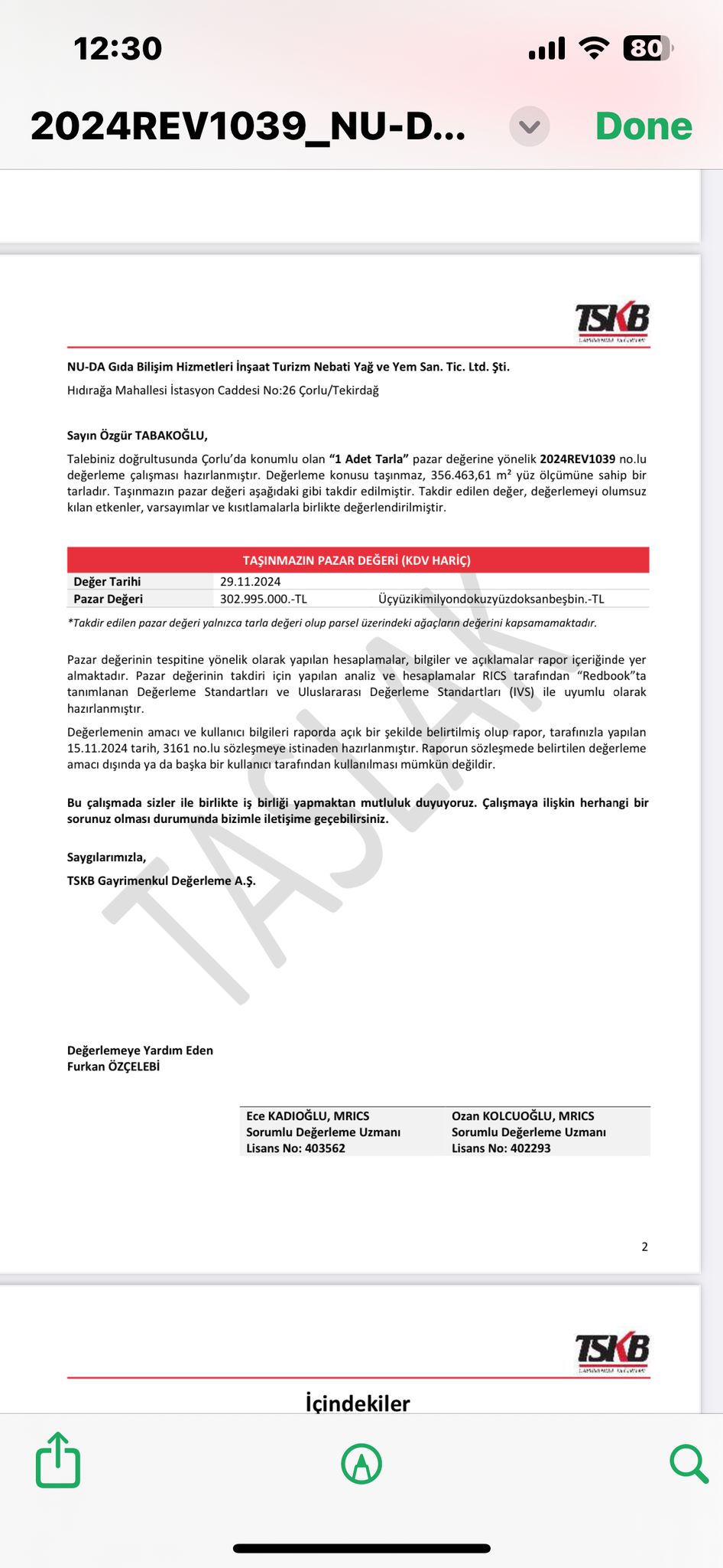 TEKİRDAĞ ÇORLU DA 357,000 m2 TARLA