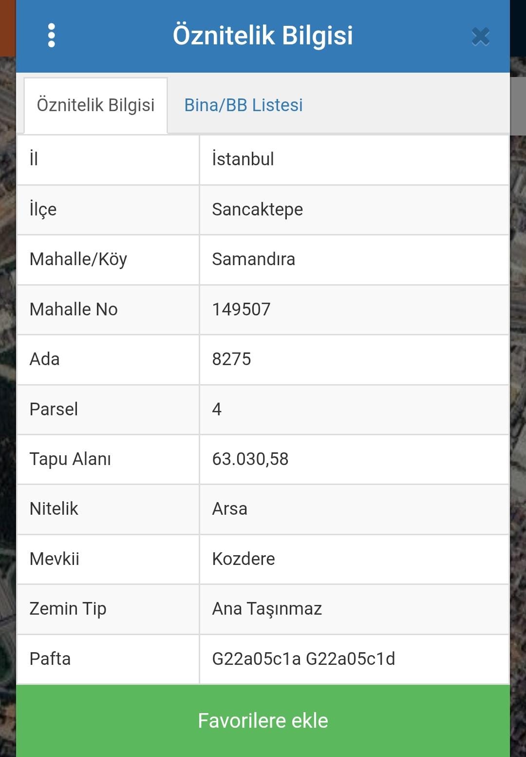 İSTANBUL SANCAKTEPE ARSA