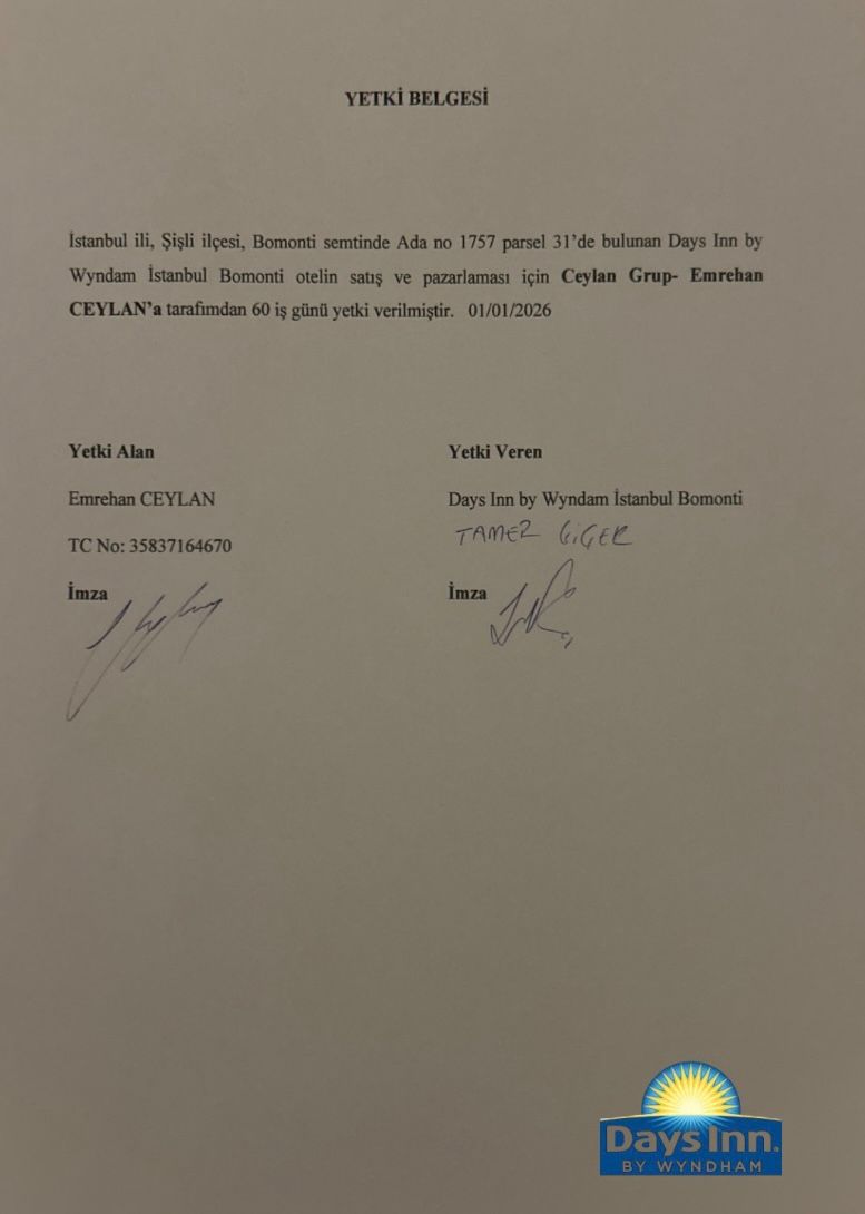 İSTANBUL ŞİŞLİ BOMONTİ OTEL 13.5M