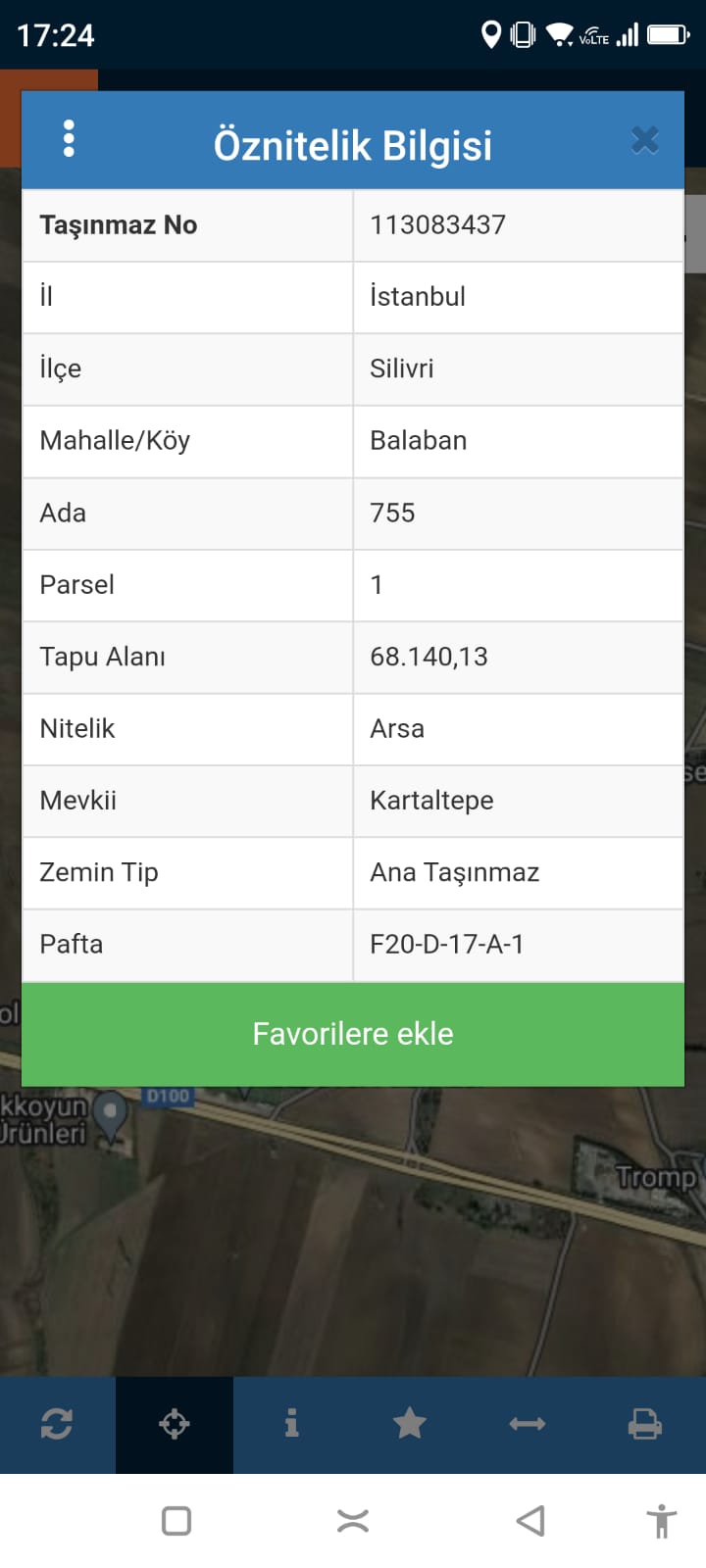 İSTANBUL SİLİVRİ BALABAN SATILIK ARSA