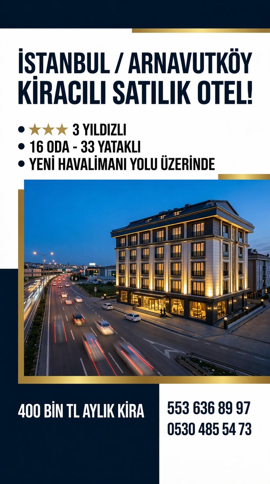 İstanbul Arnavutköy Kiracılı Satılık Otel