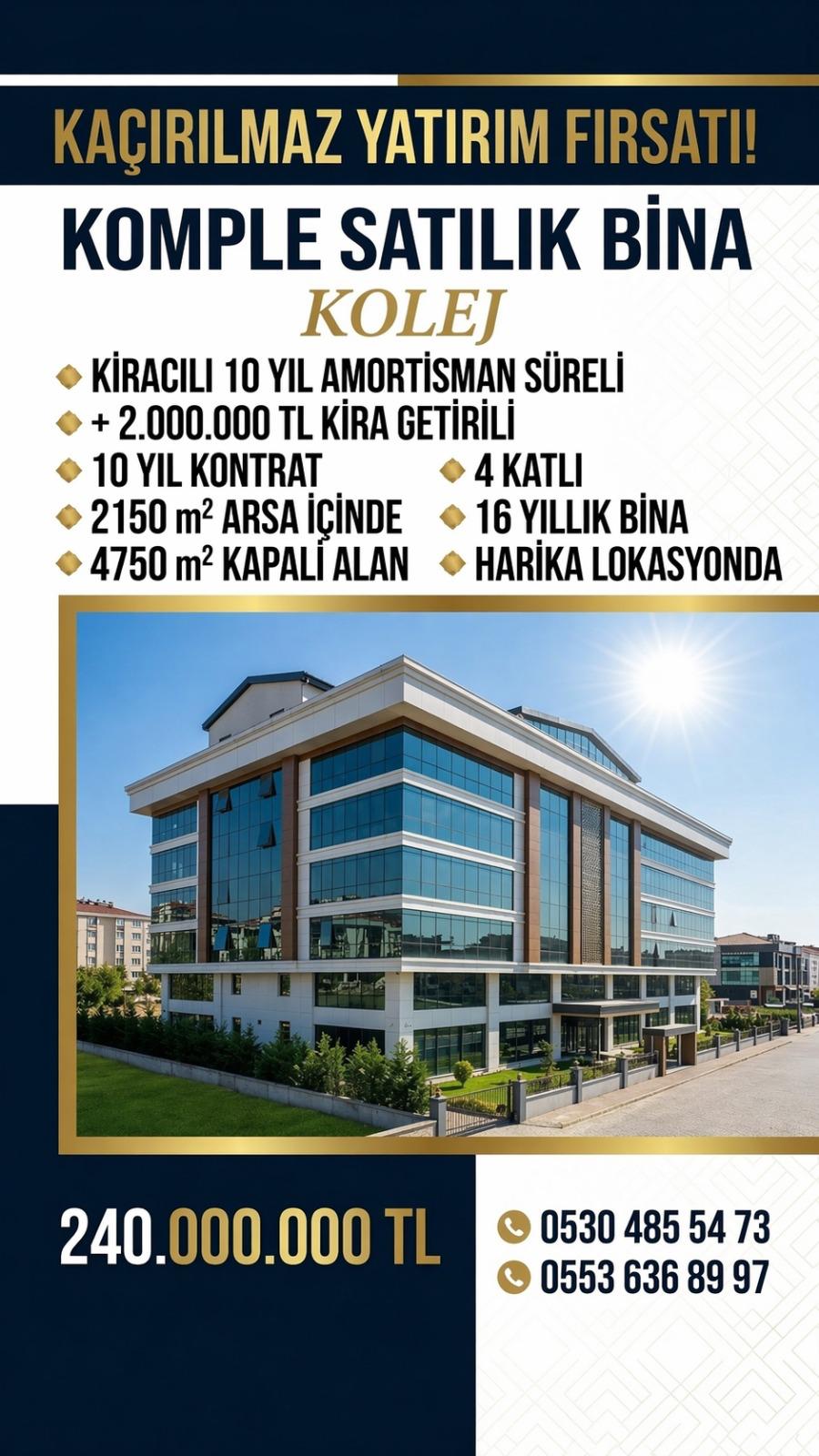 Satılık Kolej Bina